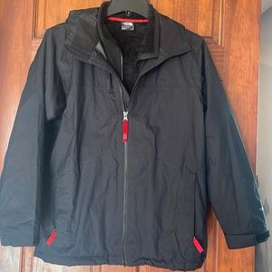 Northface 2 in 1 Jacket boys  14/16 Black with RED
